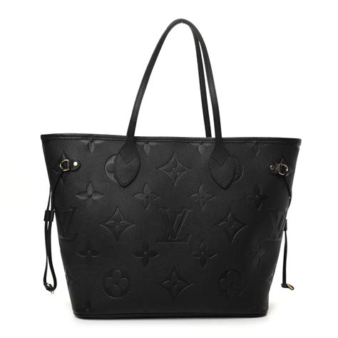 louis vuitton black embossed neverfull|louis vuitton neverfull original.